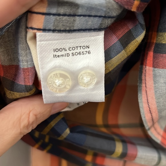 L.L. Bean Signature Men's Slim Fit Plaid Button Down Shirt Size large - Picture 7 of 7